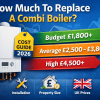 “How much does it cost to replace a combi boiler in the UK – infographic showing prices, installation costs, and boiler types”